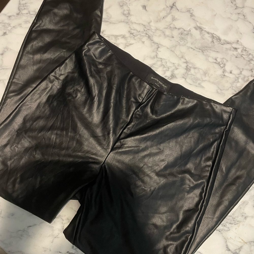 Black Leather Banana Republic Leggings